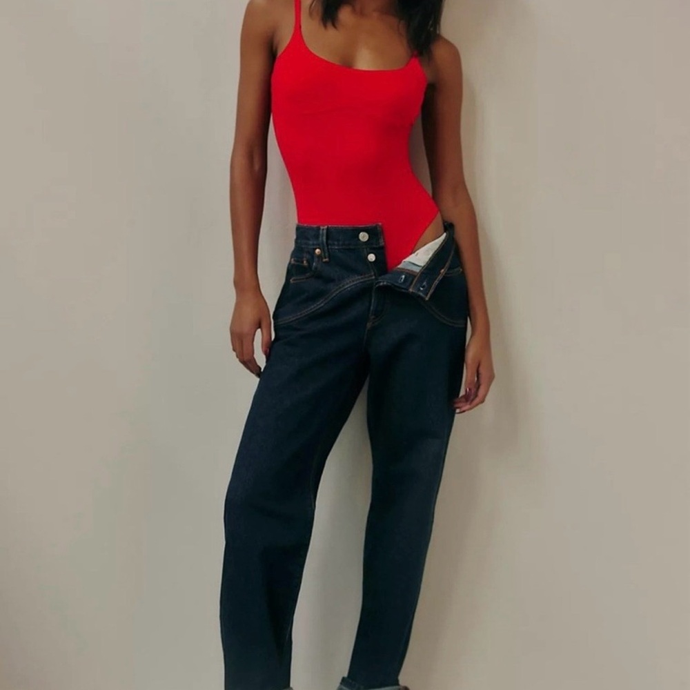 Elegant Red Women's Bodysuit